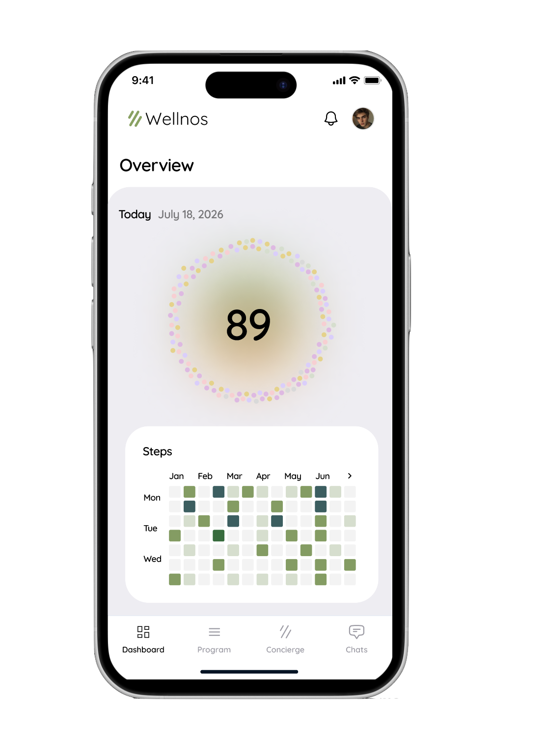 Wellnos App Interface